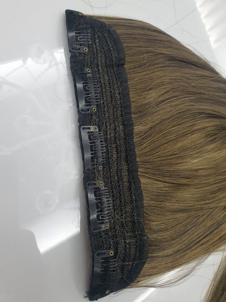 Cabelo humano é castanho peso total é de 235gr