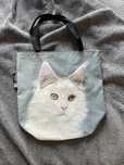 Torba A4 na ramię shopper kot biały maine coon 3D dekumdekum