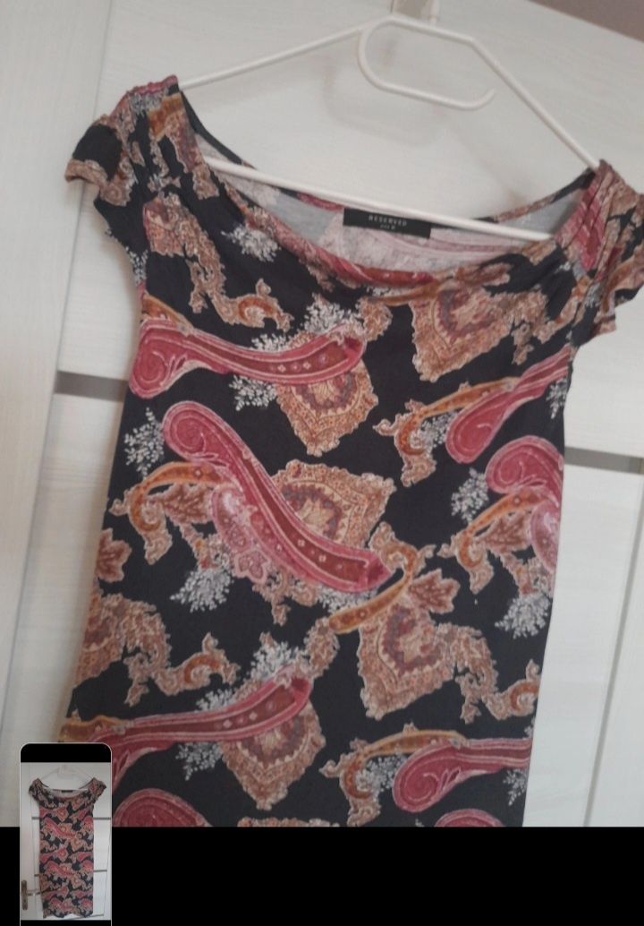 38 M Reserved wzorzysta letnia sukienka