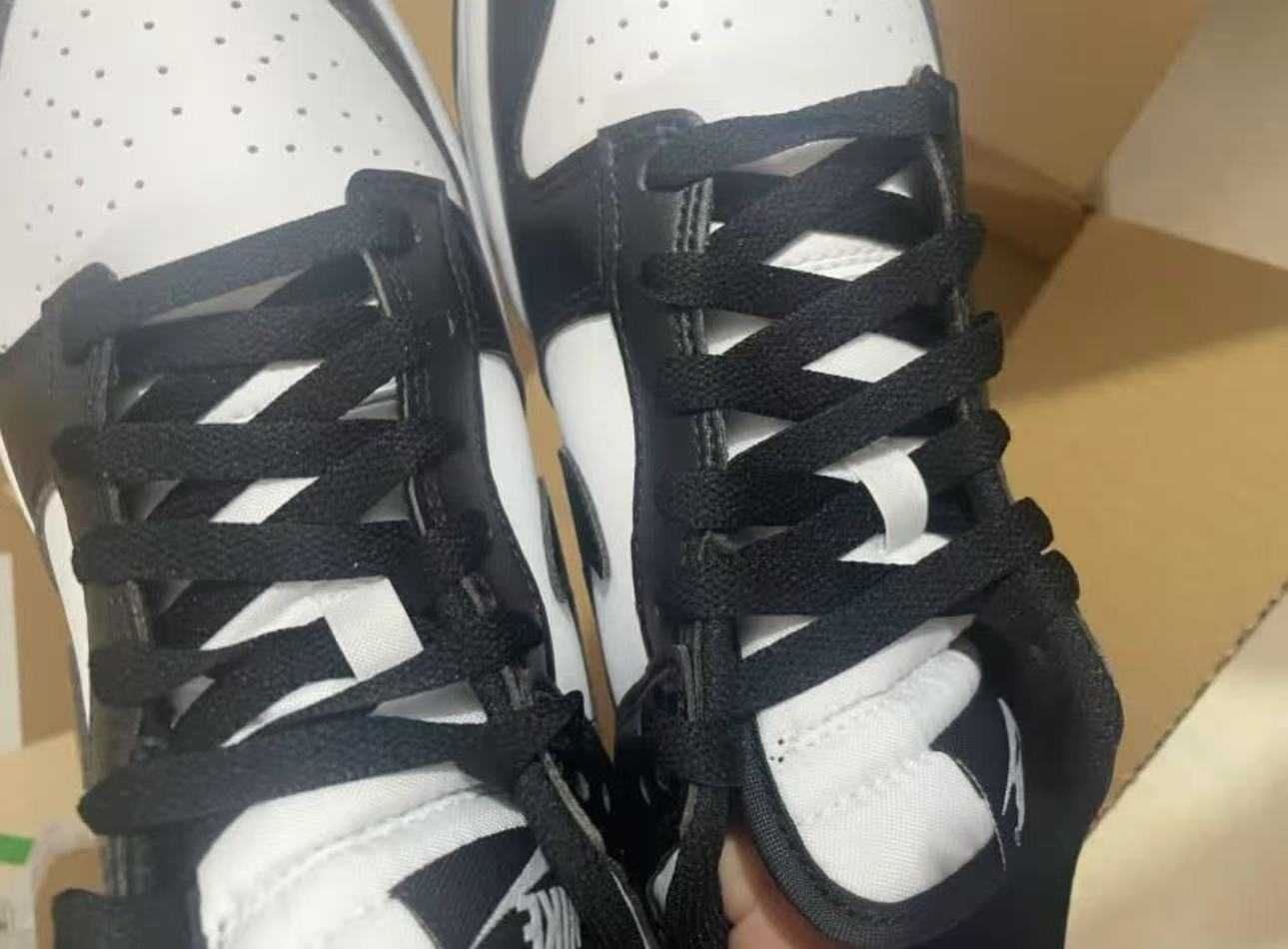 Panda DUNK Sneakers, white and black, 41
