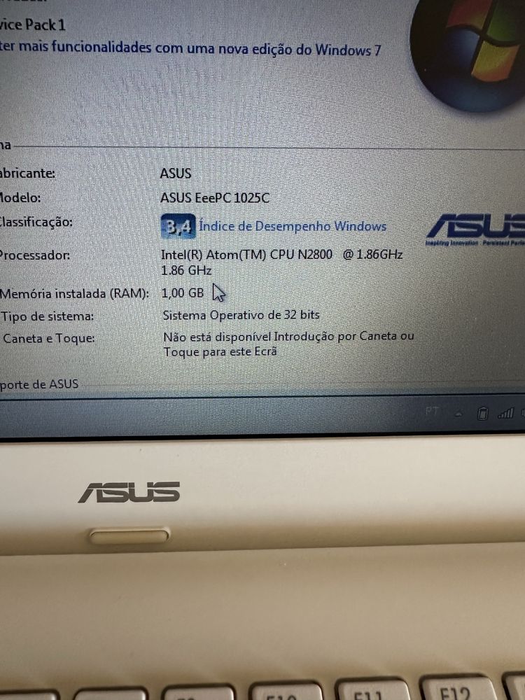 Computador Portátil Asus EeePC 1025C