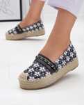 36 37 38 espadryle 39 40 mokasyny wsuwane w kwiatki na platformie juto