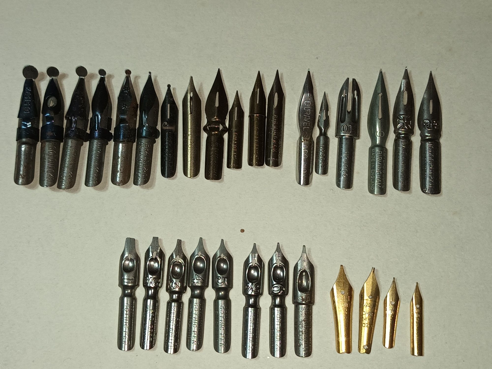 30 aparos para canetas de aparo antigas