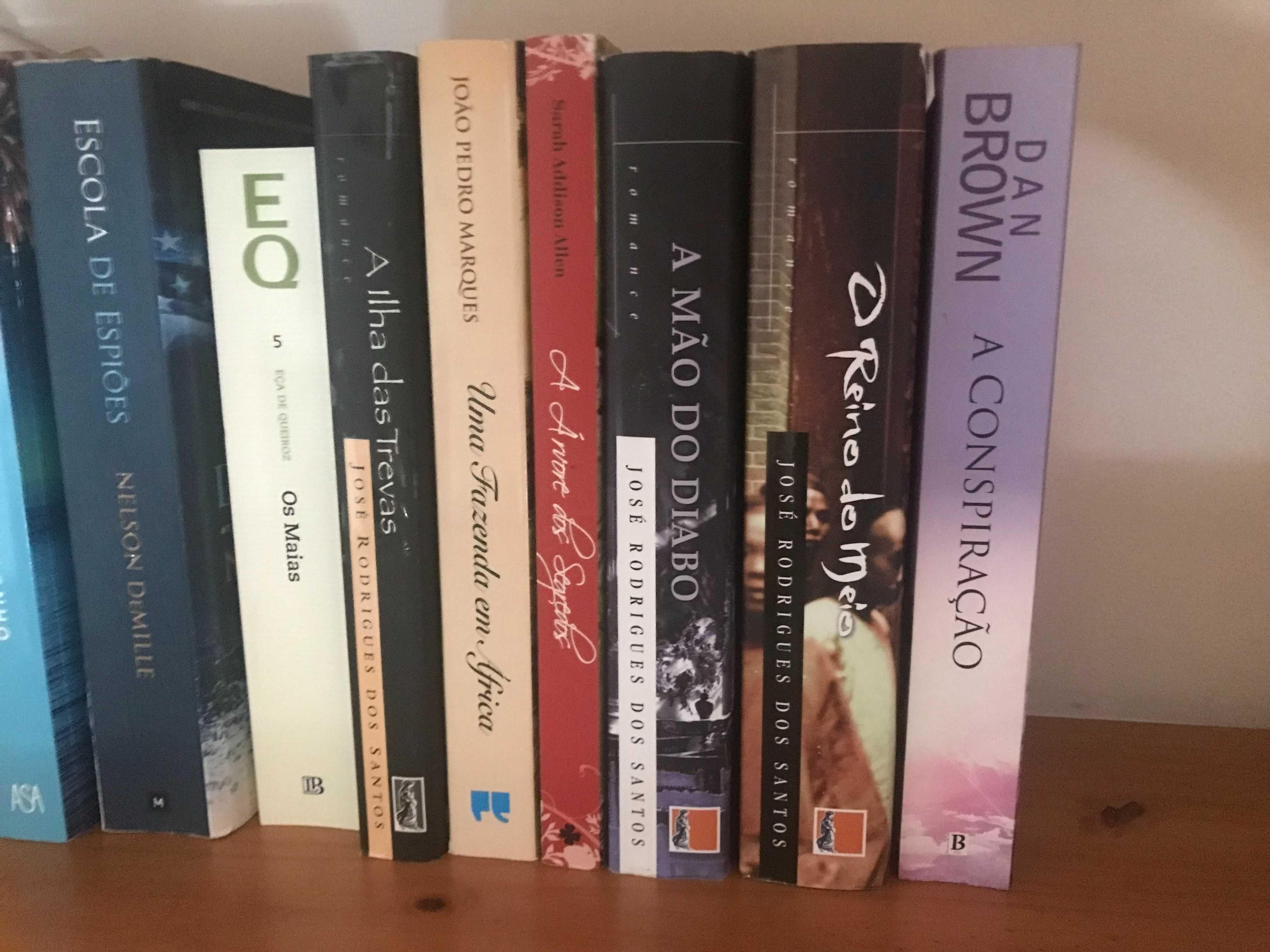 Livros de Nicholas Sparks, Dan Brown, José Rodrigues dos Santos