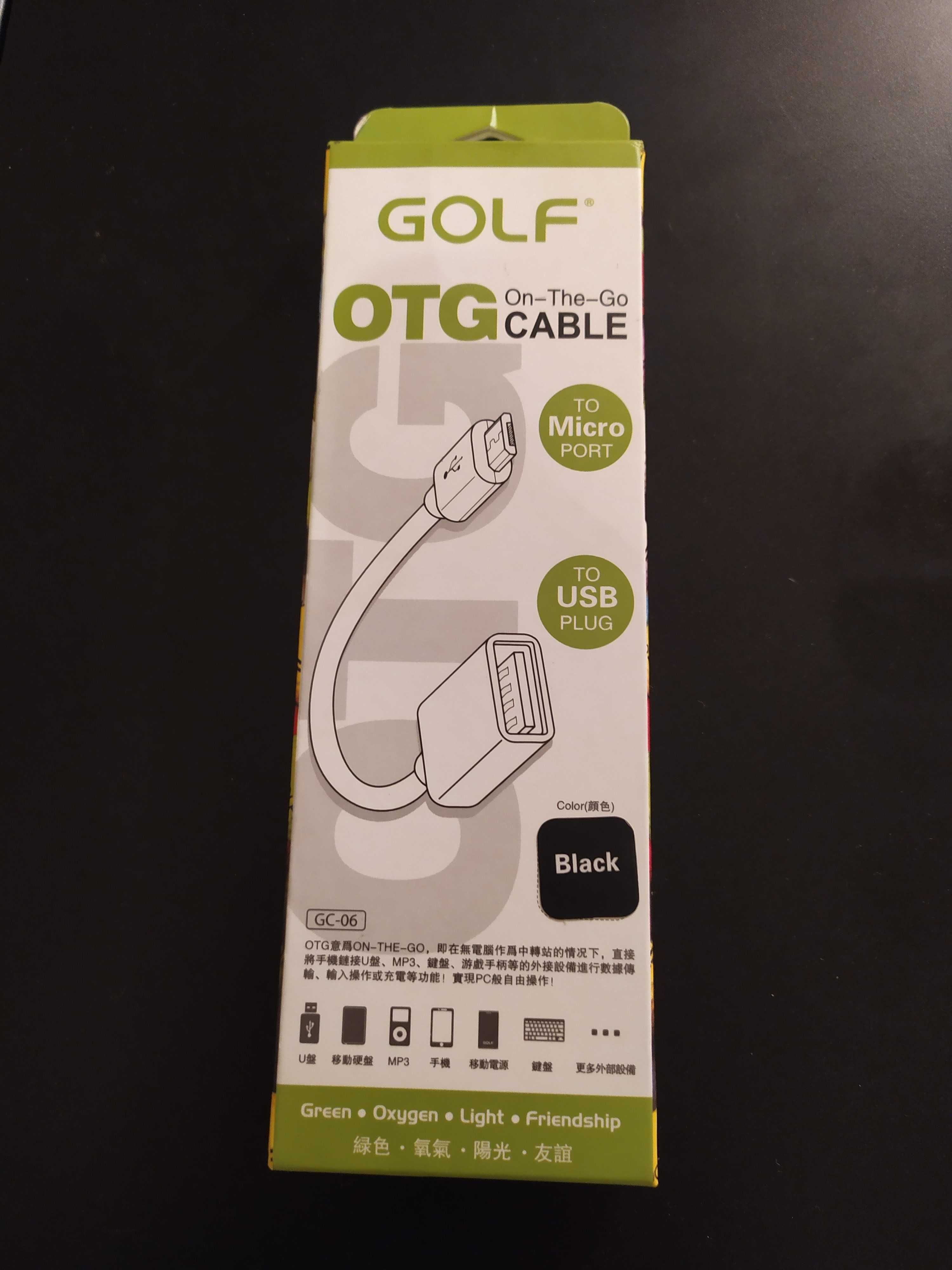 Кабель для планшетов, телефонов, GOLF GC-06 OTG cable micro USB-USB