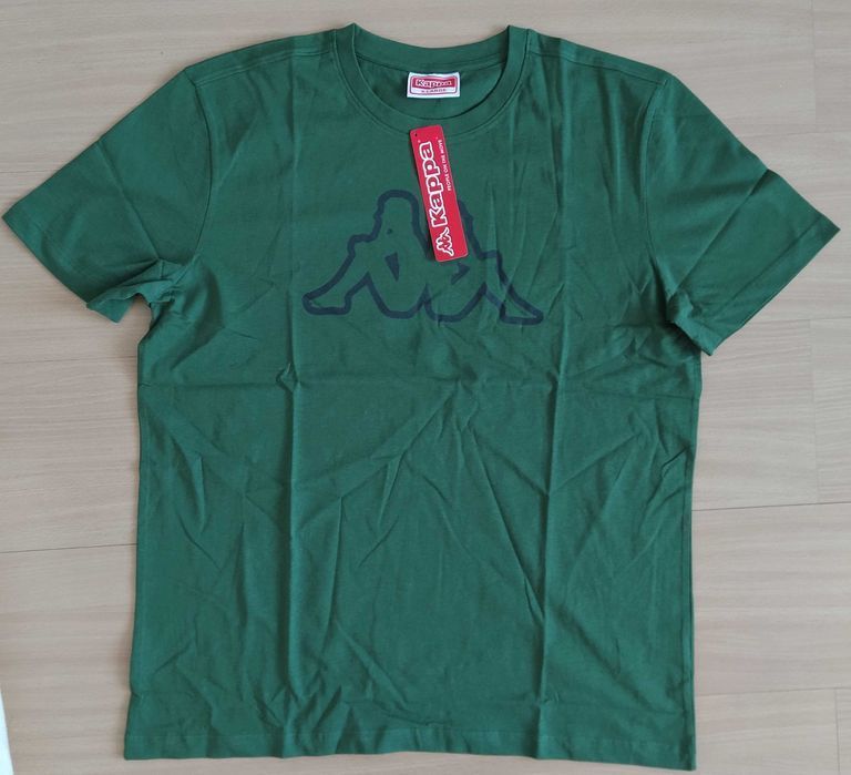 Koszulka T-shirt męski zielony Kappa L, XL - nowa 100% bawełna