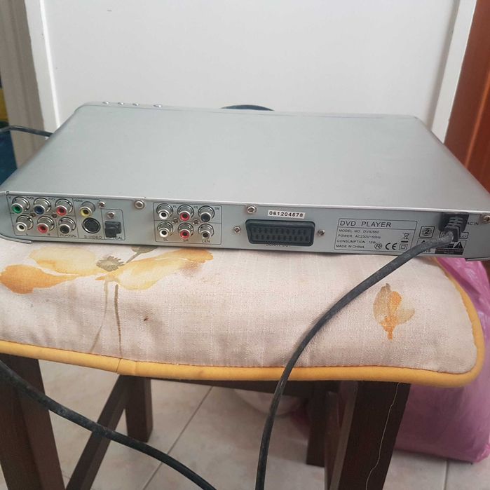 Leitor de DVD a funcionar