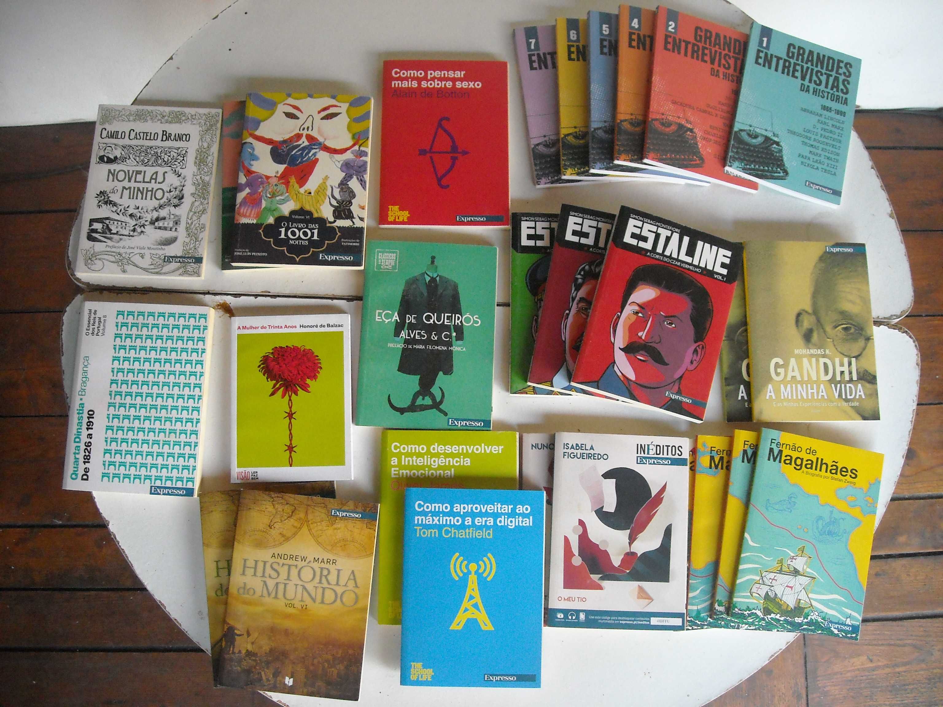 Diversos livros coleccoes Expresso Visao