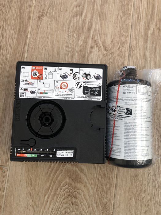 Zestaw naprawczy koła VW Golf Audi pompka klej