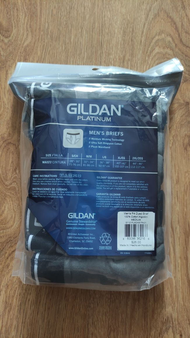 Трусы мужские Gildan Briefs Platinum 4шт брифы плавки