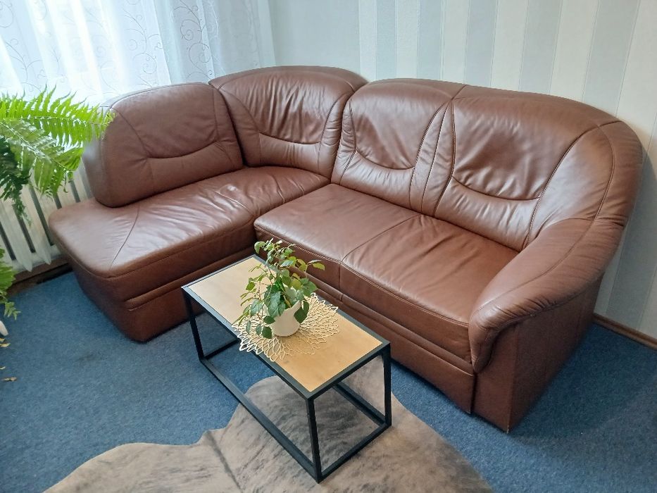 Kanapa narożna sof, skóra