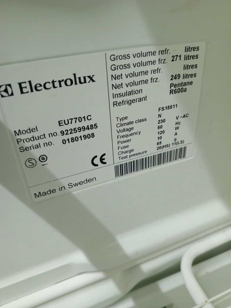 Zamrażarka Electrolux 155cm, gwarancja