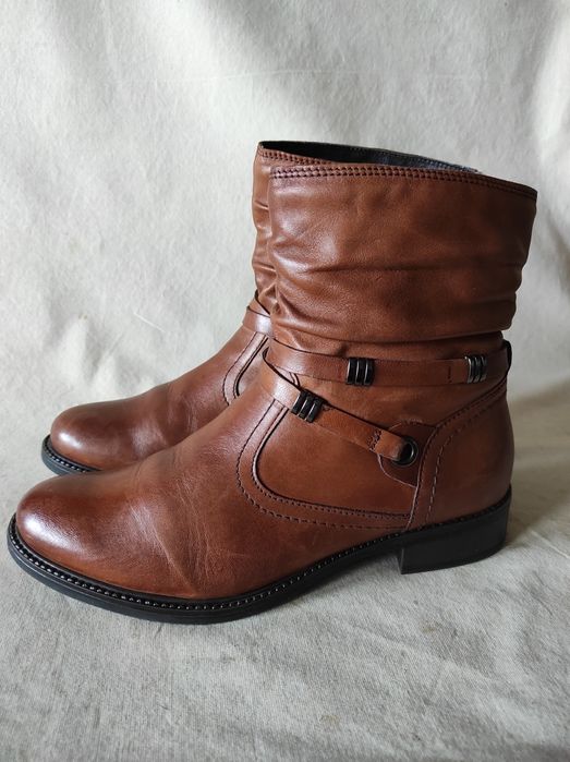 Botki brązowe z delikatnej skóry 5th Avenue  37/24 cm