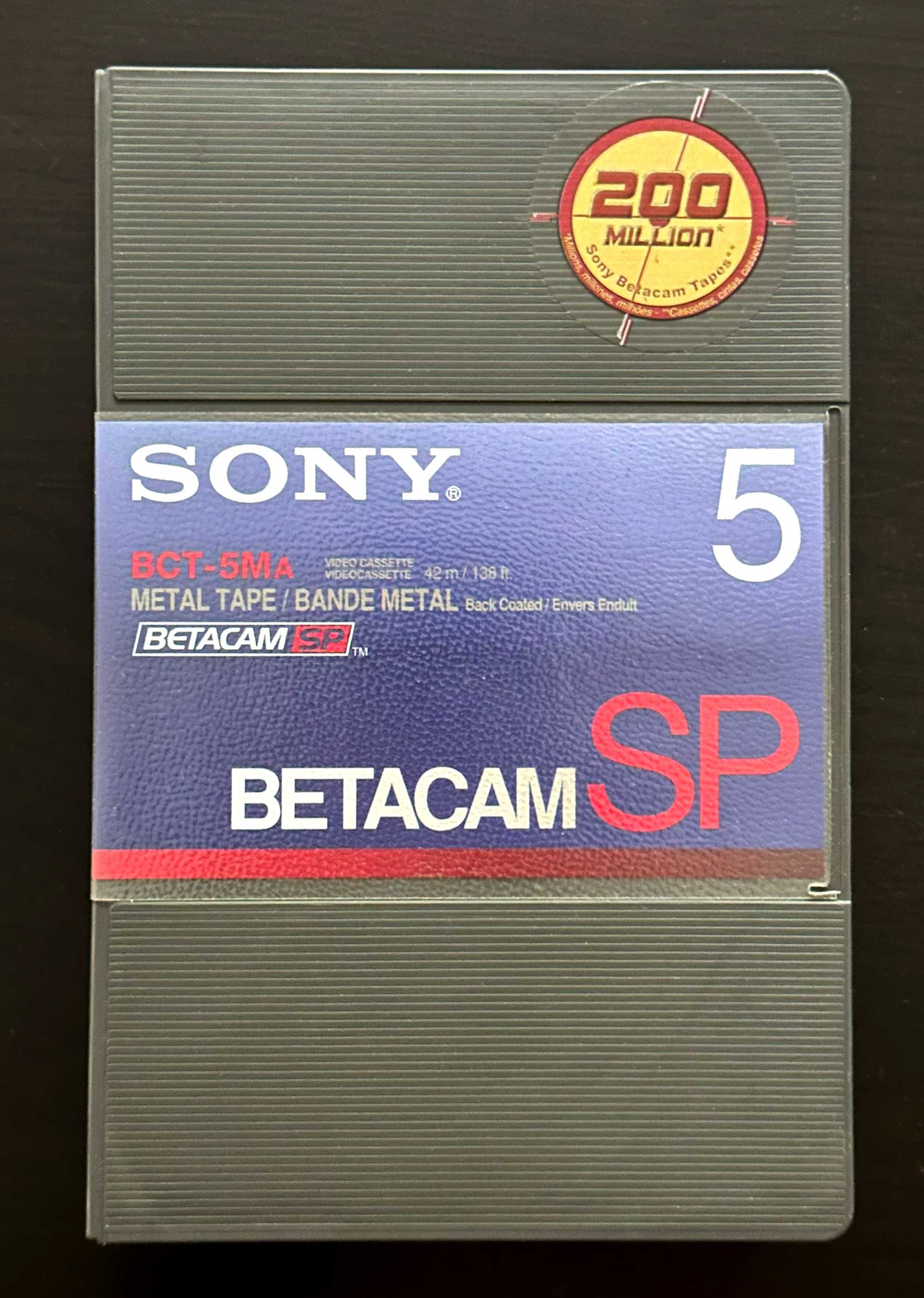 Kasety Beta SP, Digital Beta, HDCAM różnych długości - nie używane.