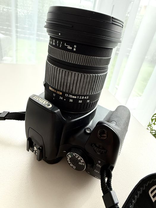 Aparat Canon Eos 400D Lustrzanka cyfrowa + obiektyw Sigma DC 17-70mm