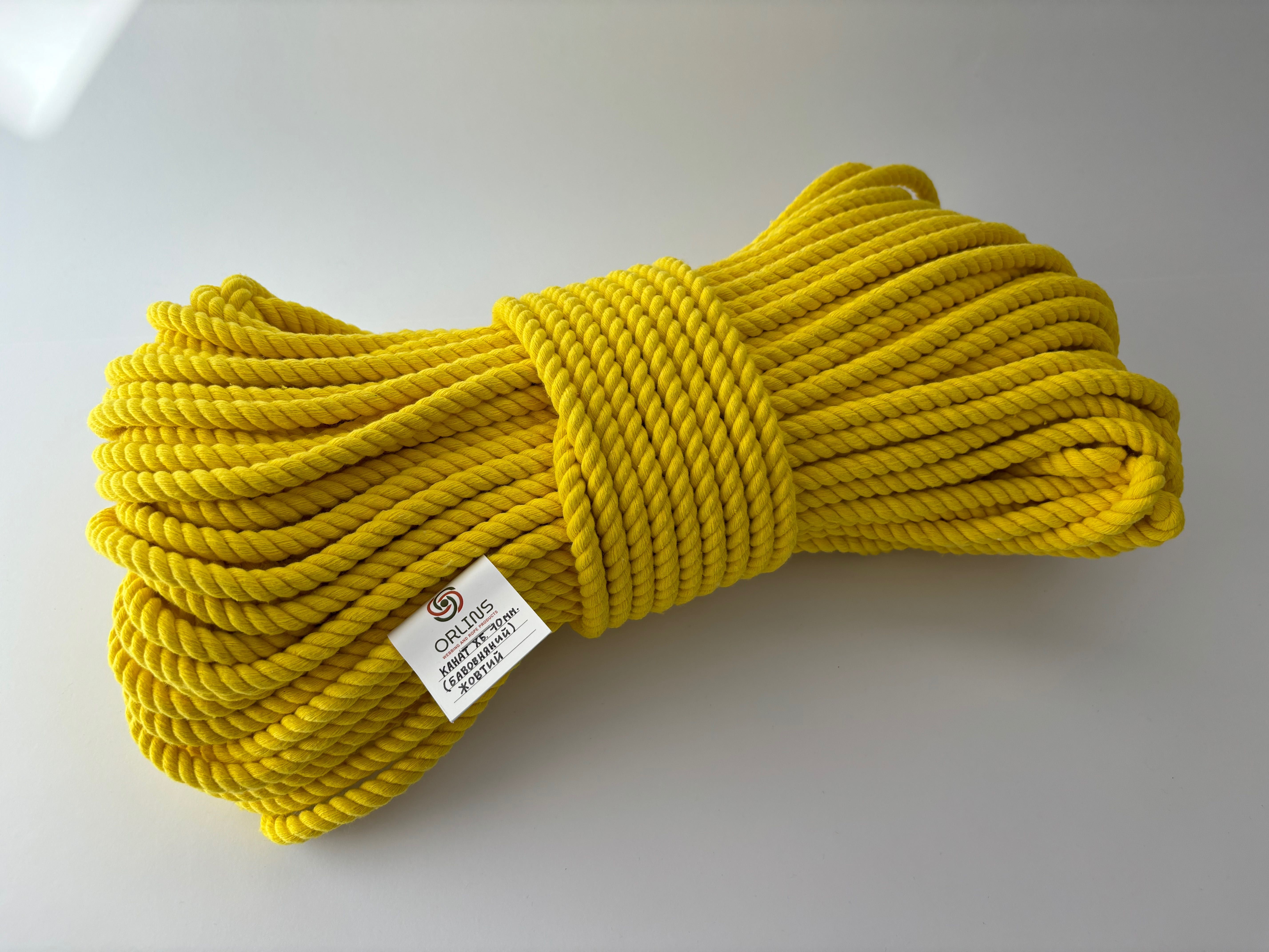 Канат ХБ, мотузка, виробництво від 6 мм до 50 мм, бавовняні канати