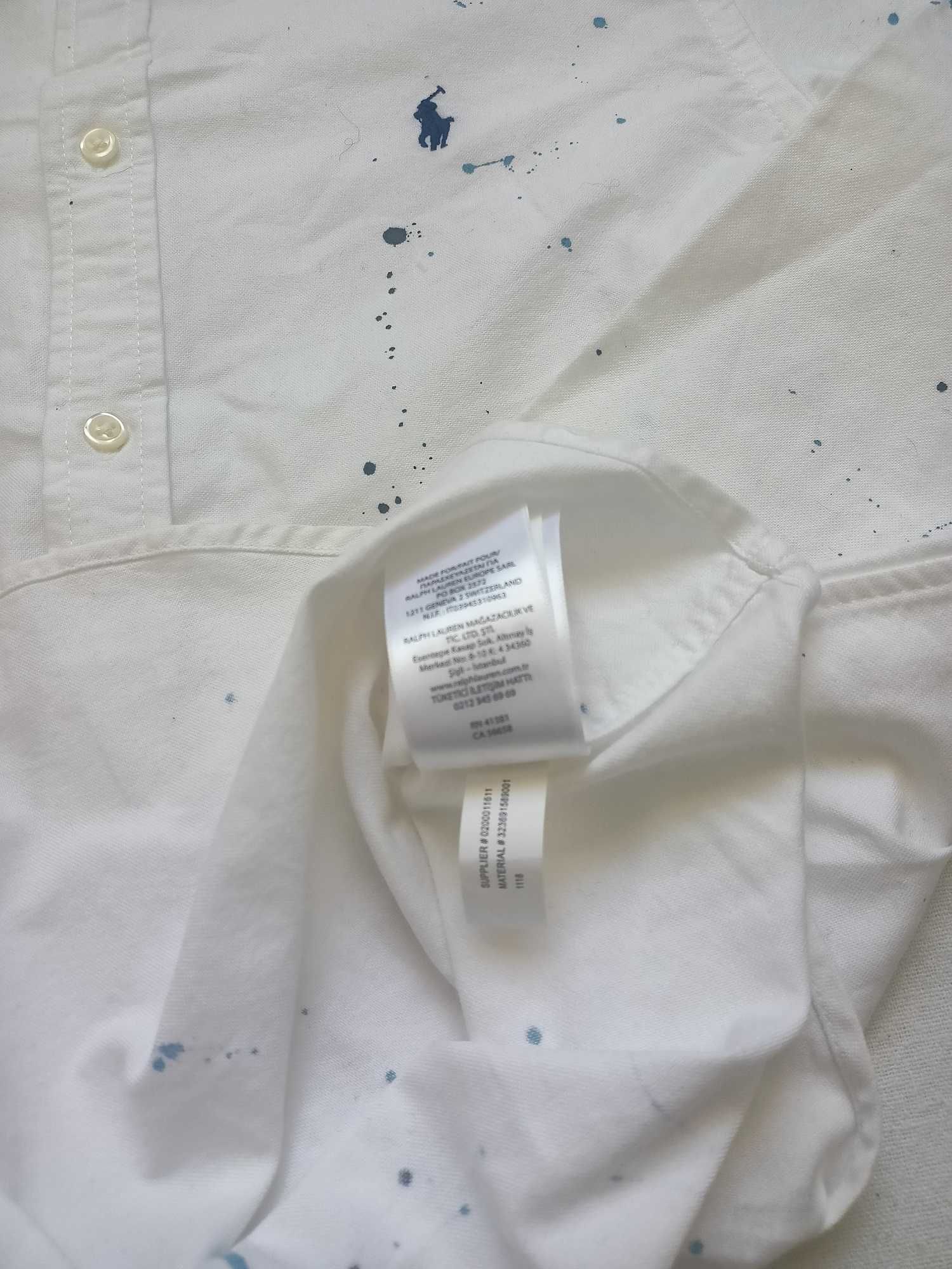 Ralph Lauren nowa biała oryginalna koszula rozm. z met. 18-20 (S)