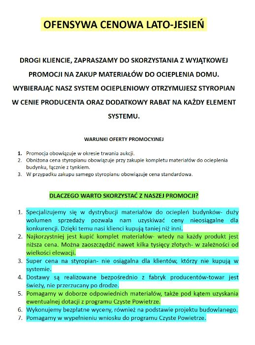 Styropian elewacyjny 5,8,10,12,15,20 cm ceny niższe niż u producenta