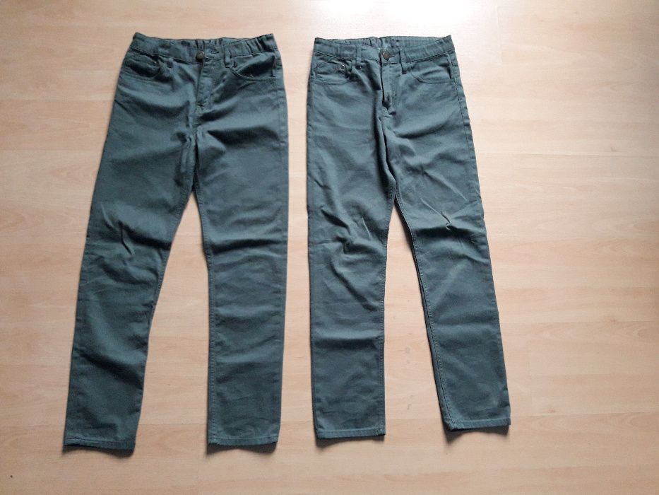 Spodnie chlopiece H&M jeansy klasyczne, idealny stan, rozm 158