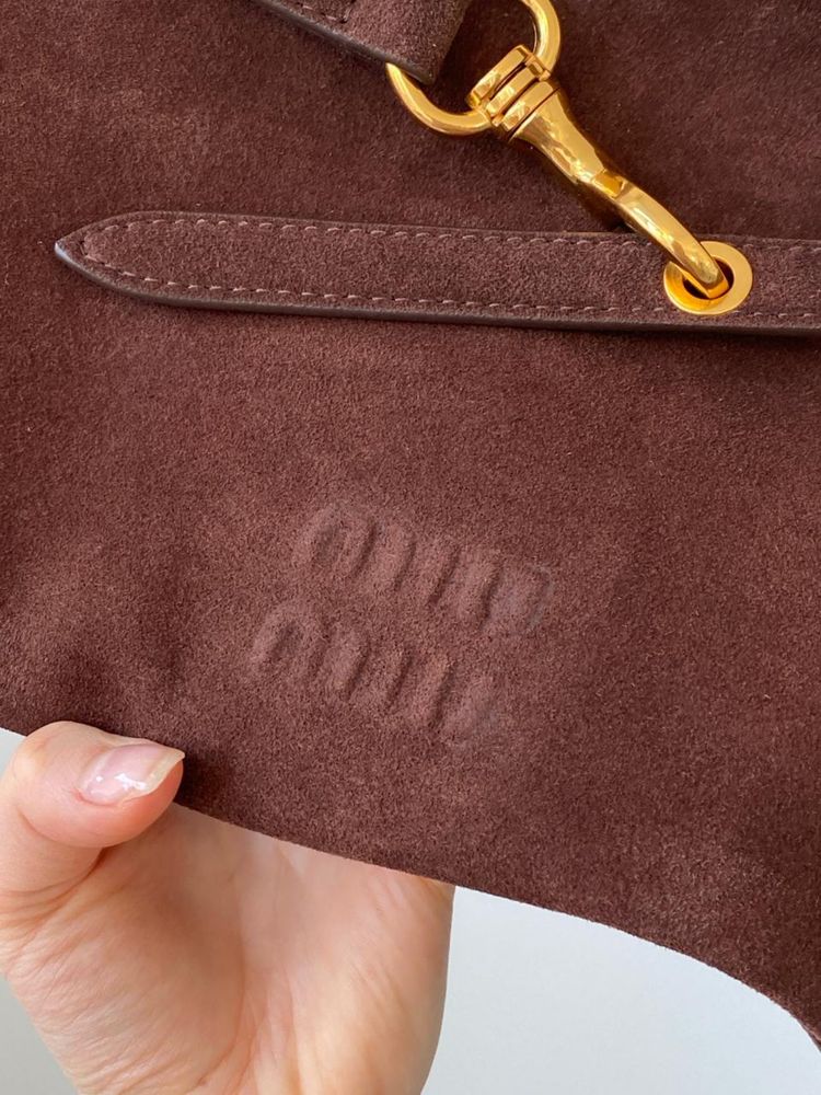 Torebka Miu Miu Aventure Nappa Leather Bag Chocolate