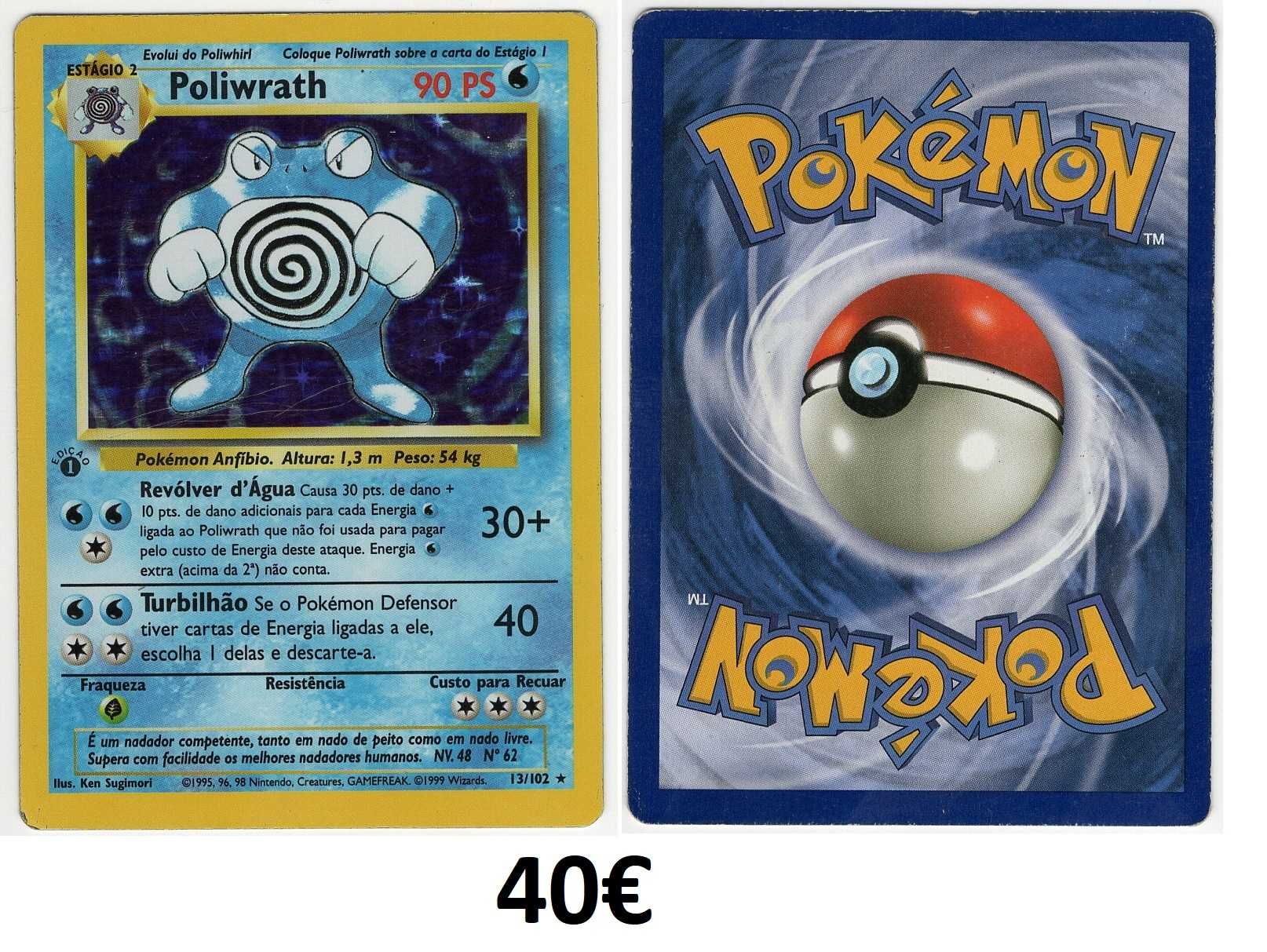 Cartas Pokemon Antigas