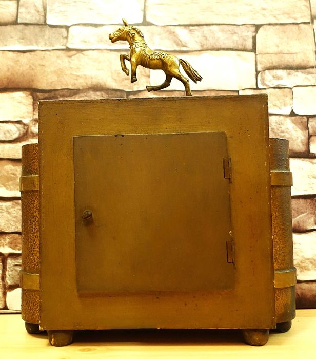 Stary, niespotykany ,zegar kominkowy-gabinetowy H.A.U