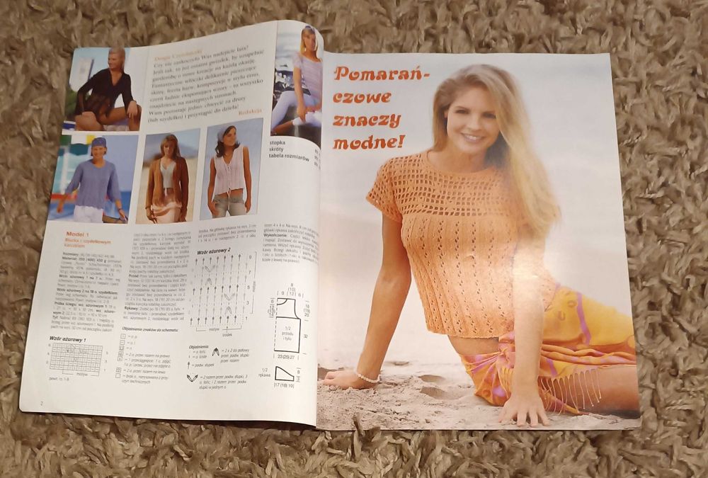 Sandra Extra na szydełko i druty nr 3/2007 modne sploty na lato