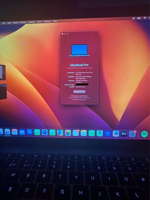 Vendo macbook pro 2017