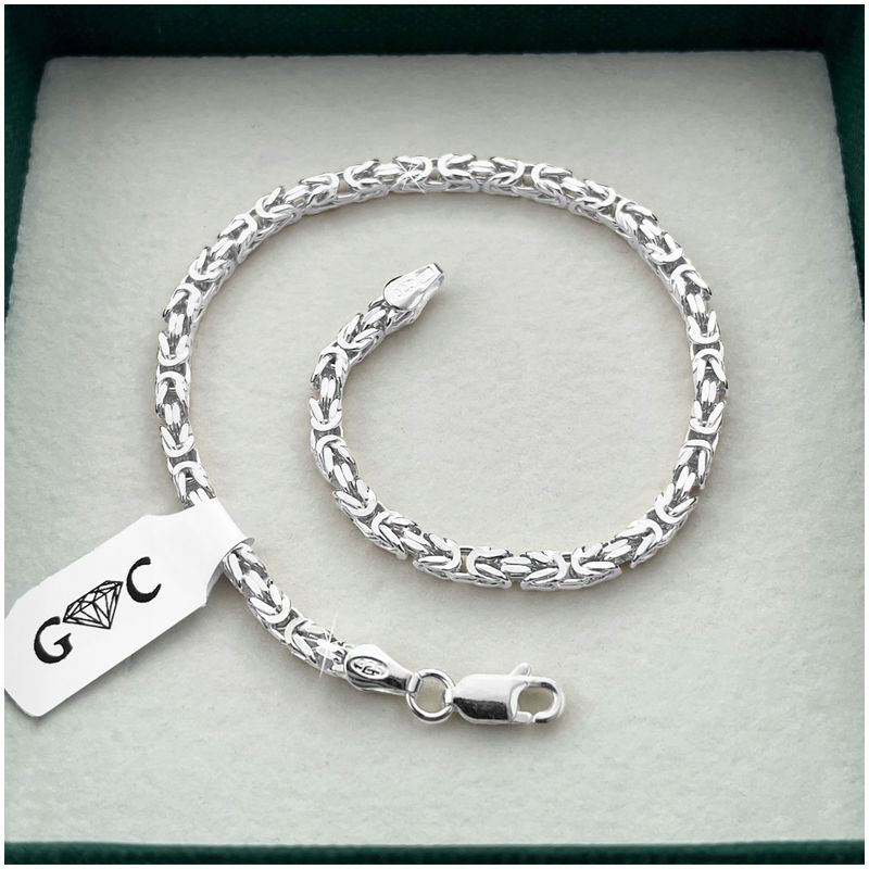 Srebrna Bransoletka Męska Splot Królewski 19cm/2,8mm Srebro 925 + Grat