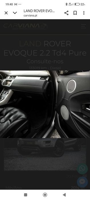 Range Rover Evoque 2.2 Pure impecável