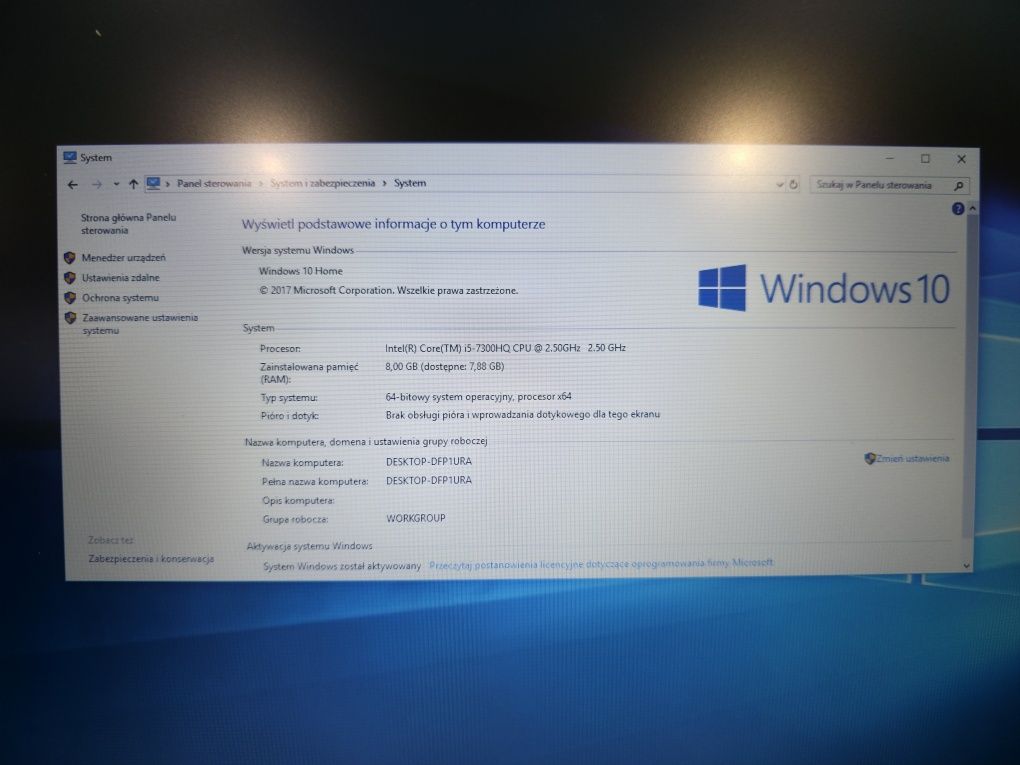 Laptop Asus fx533vd Intel i5 gtx1050 8gb ram SSD