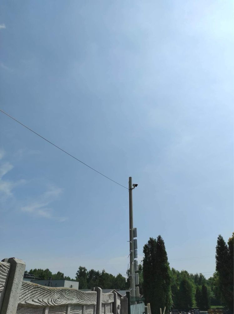 Słup Teletechniczny Kompozytowy 7m Pod Kamery - Lampy - Światłowód