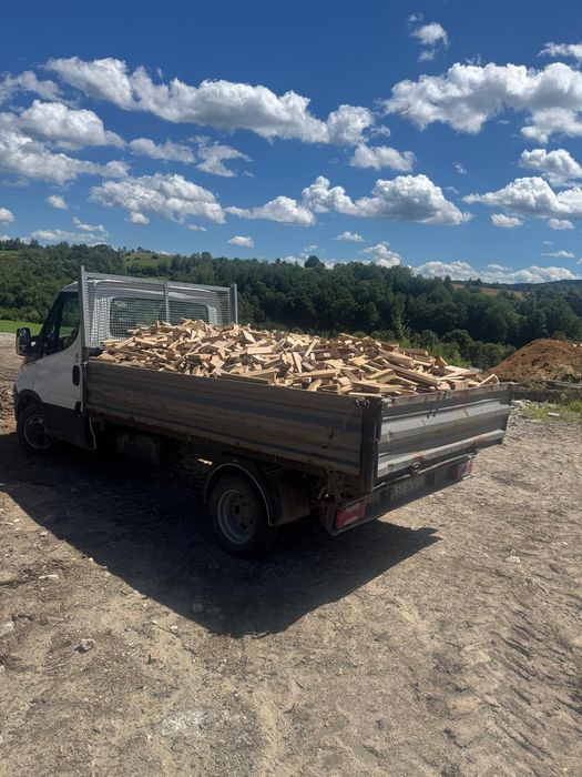 Drewno opałowe dębowe obrzynki okrajki opał  transport