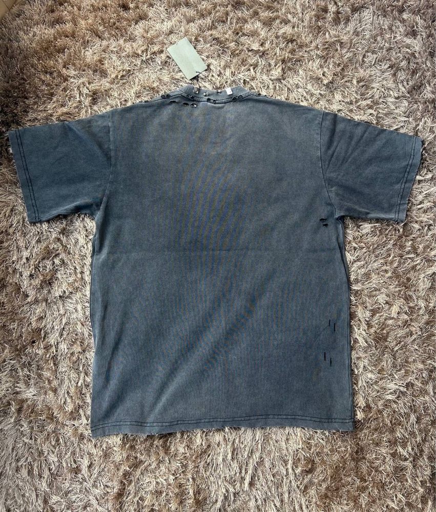 Футболка Balenciaga Pierced T‑Shirt Oversized in Black  FW 2024