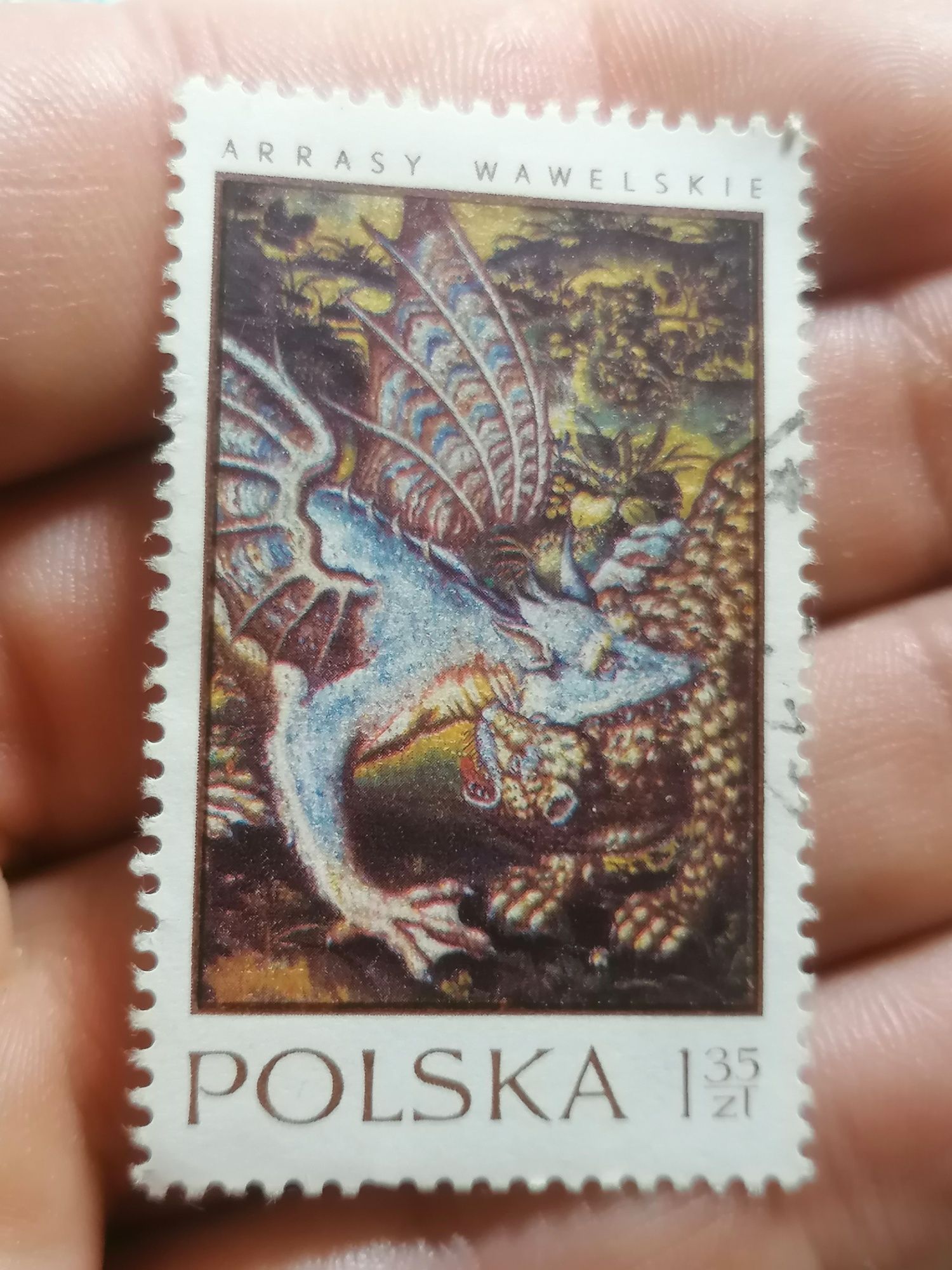 Znaczek pocztowy arrasy wawelskie Polska 1970 PRL