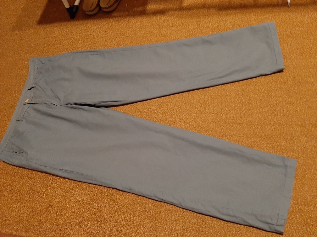 Eleganckie spodnie męskie letnie grafit reserved 31