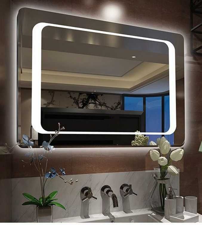 ‼️ Прямоугольное зеркало с фронтальной подсветкой 60*80 см для ванной.