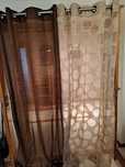 Conjunto de 4 cortinados e Varão