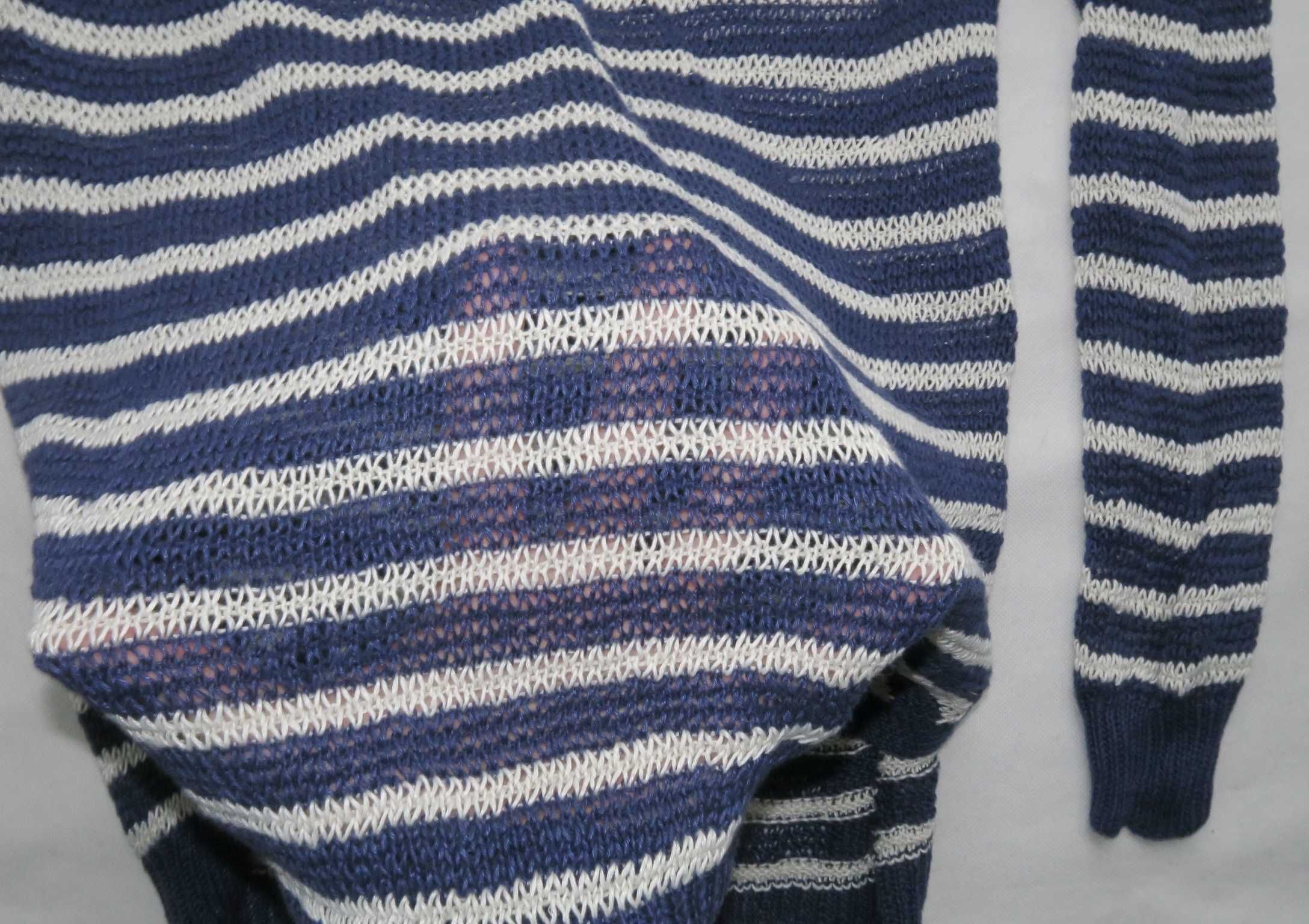 Ralph Lauren sweter ażurowy lniany M