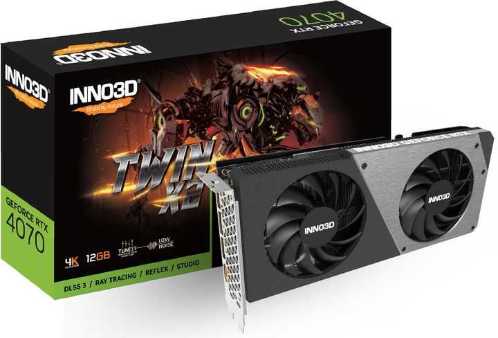 ГАРАНТІЯ Відеокарта INNO3D GeForce RTX 4070 Twin X2 12GB GDDR6X