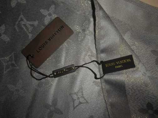 Louis Vuitton, Szal Szalik apaszka damski kasmirowa, Francja 00311