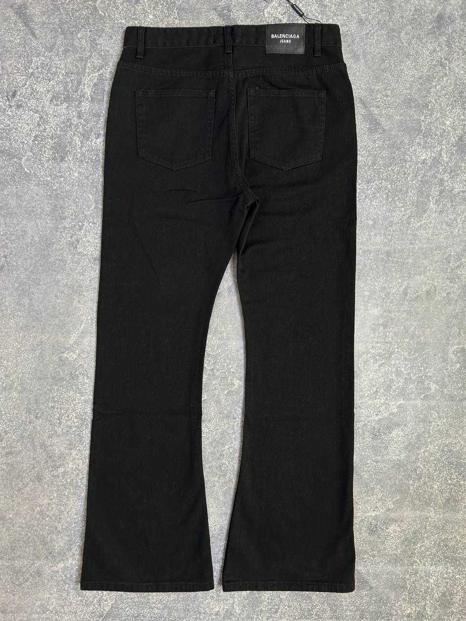 Джинси BALENCIAGA flared faded washed jeans клеш кльош джинсы чорні