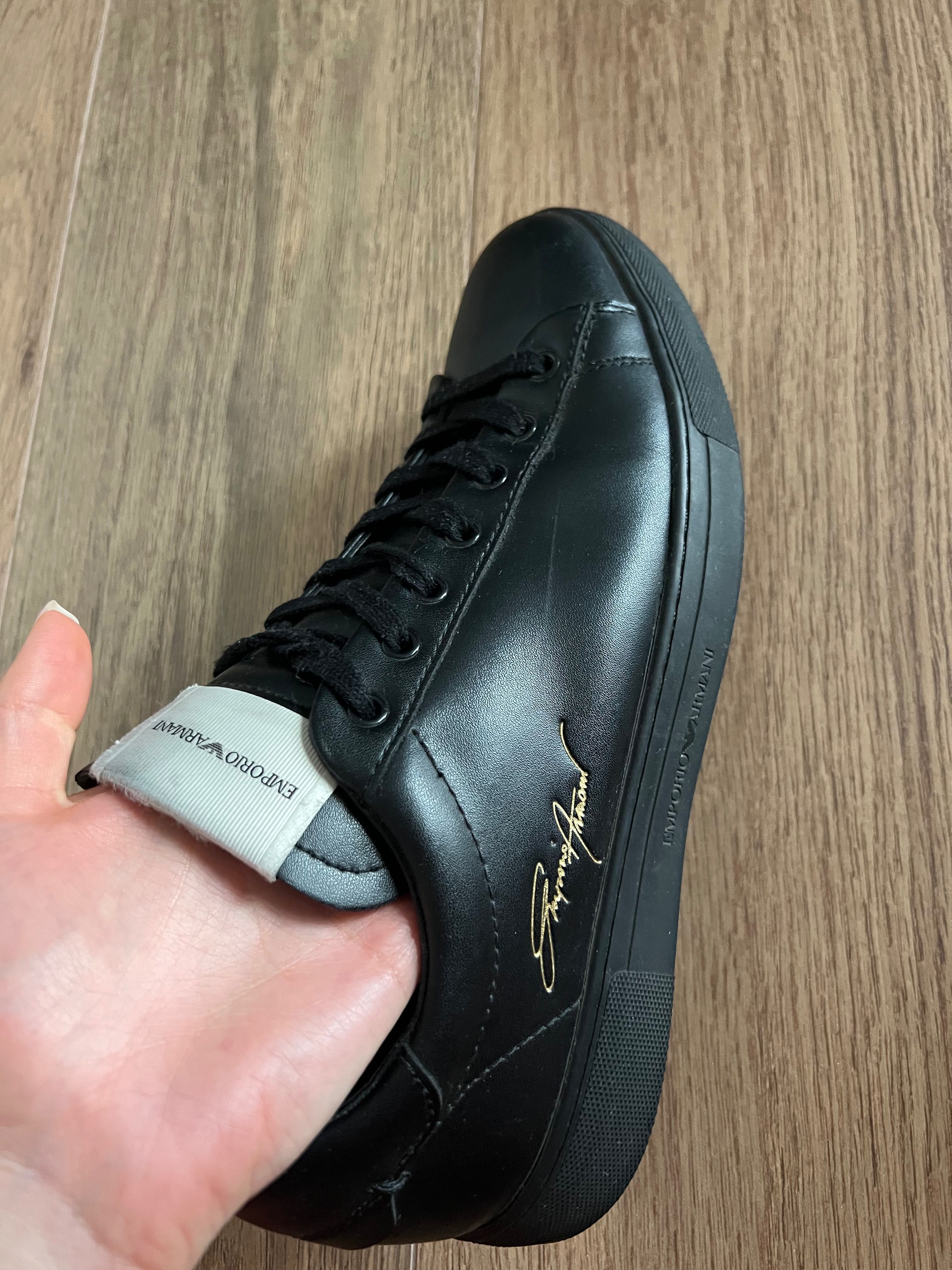 Sneakersy buty czarne męskie Armani 42