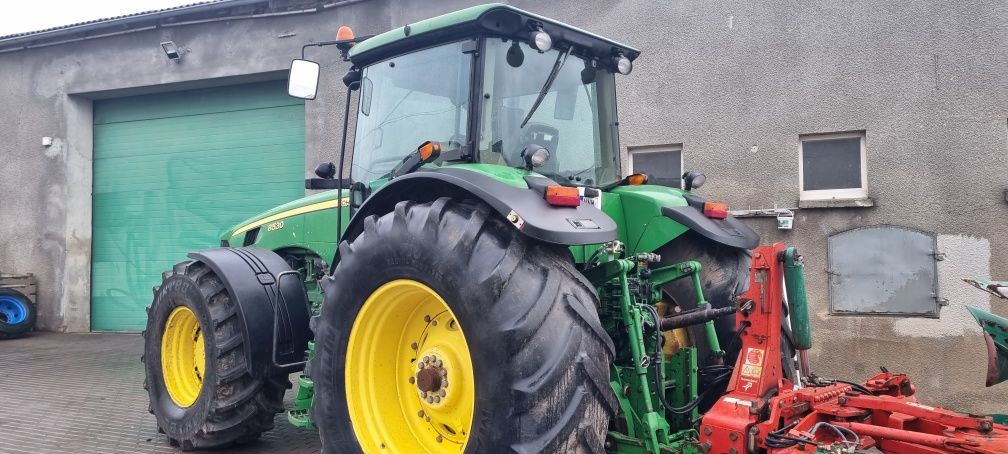 John Deere 8530 pneumatyka obciążniki GPS 8430 fendt