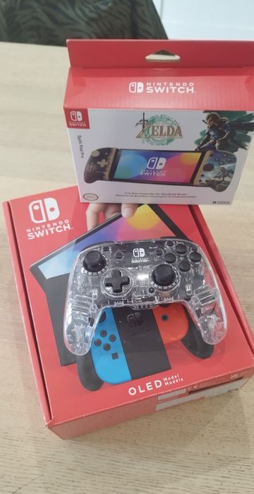 Nintendo switch oled+Malas+Comandos+Jogos