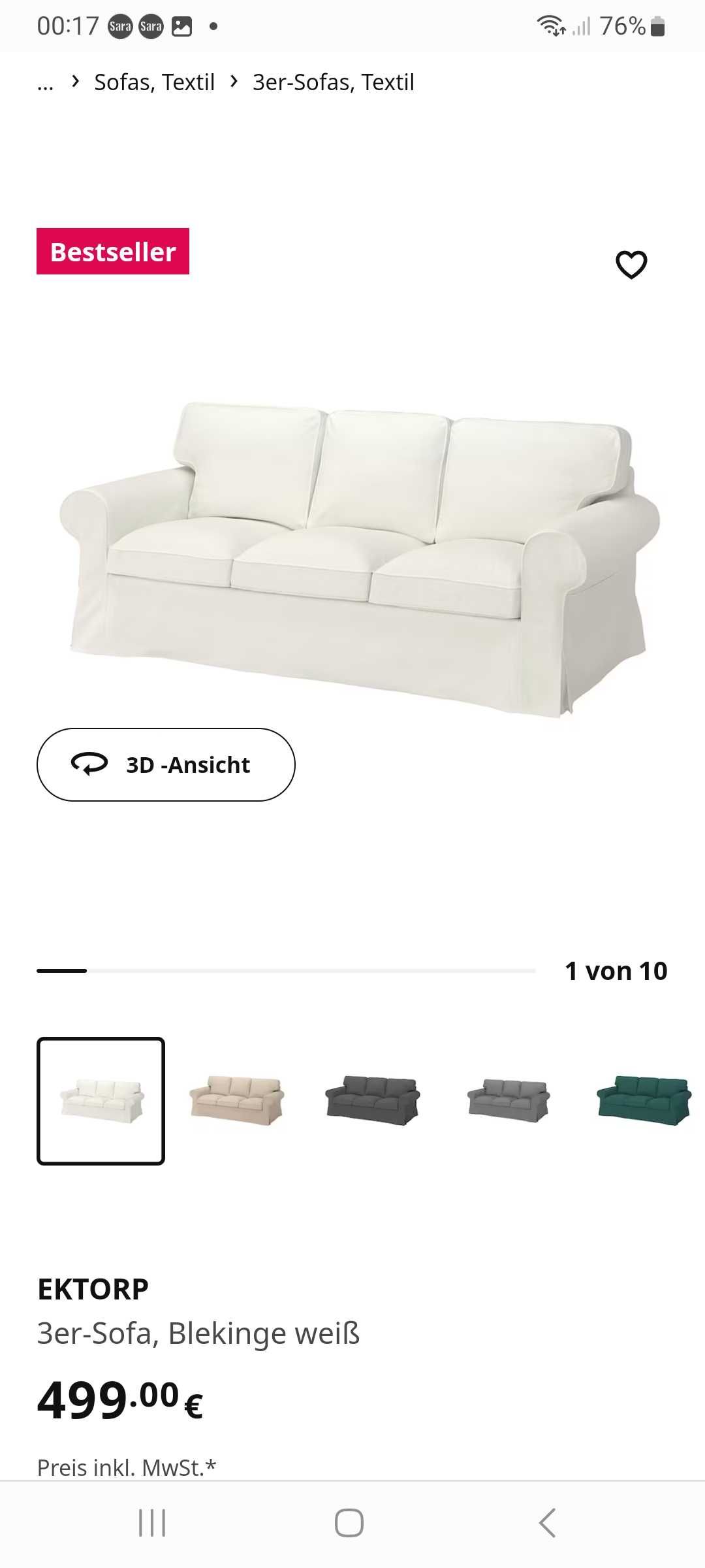Sofa erktop ikea