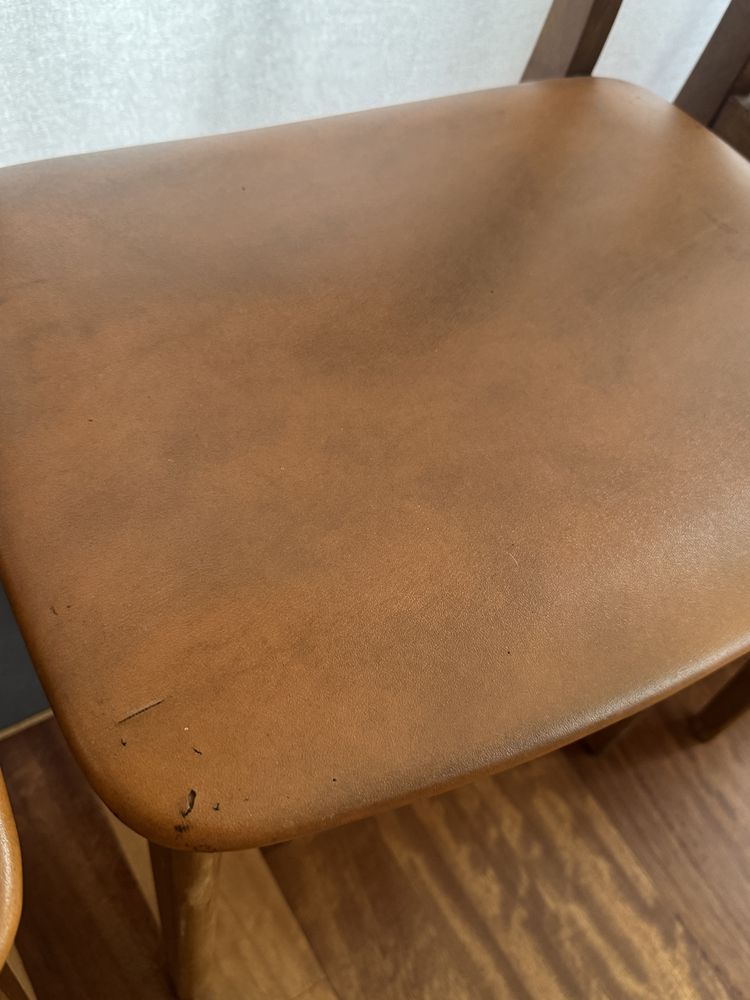 4 duńskie krzesła teak Denmark danish design brązowe