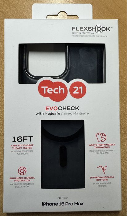 Чохол Tech21 Evo Check для iPhone 15 Pro Max ОРИГІНАЛ