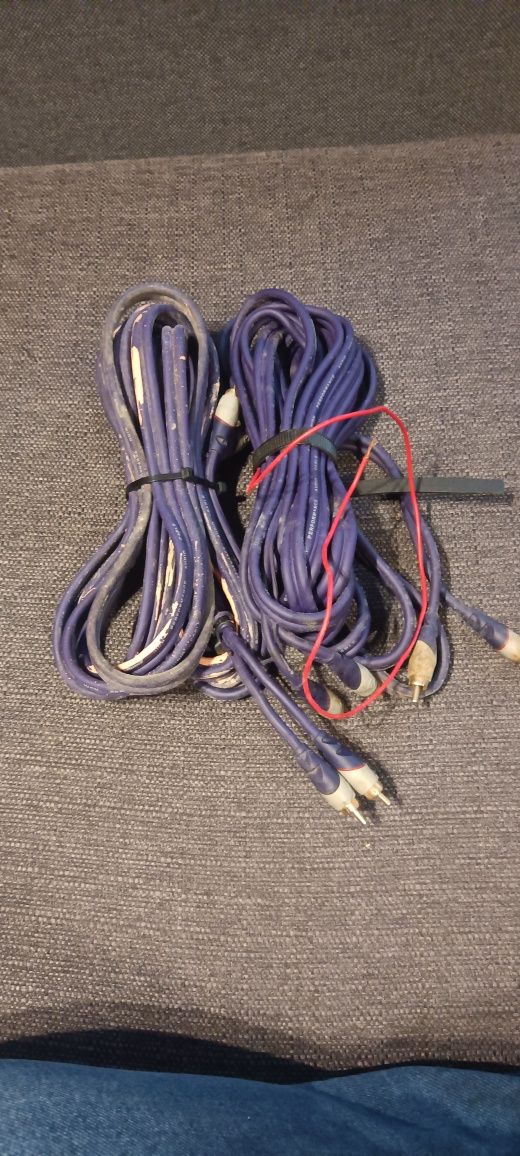 Przewody car audio sygnałowe dedykowane 5m