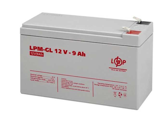 Акумулятор гелевий LogicPower LPM-GL 12V - 9 Ah GEL АКБ